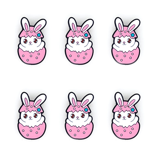 Cute Rabbit In Egg Easter Focal Beads