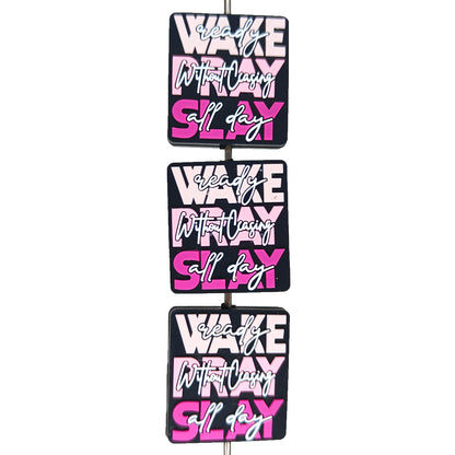 Wake Pray Slay Focal Beads