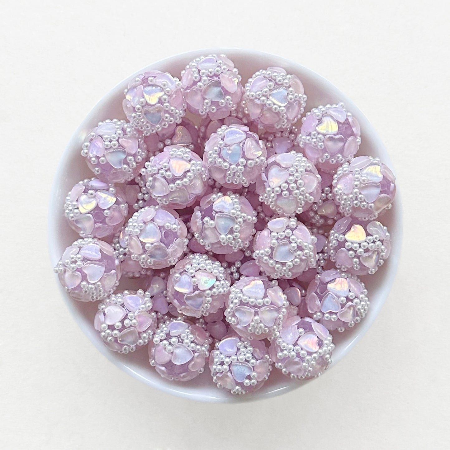 18mm Fancy Heart Pearl Ball,Acrylic Beads