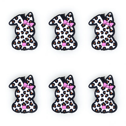 Leopard Rabbit Easter Focal Beads