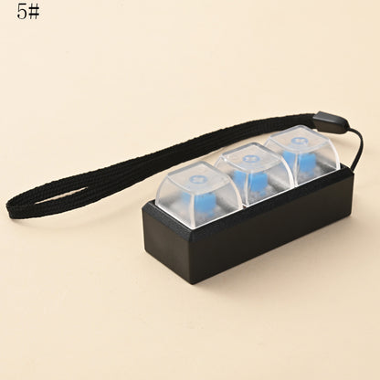 Keyboard Keychain 3-in-1 Button Finger Clicker Toys, Stress Relief Fidget Toys