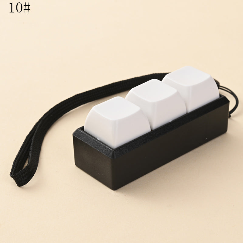 Keyboard Keychain 3-in-1 Button Finger Clicker Toys, Stress Relief Fidget Toys