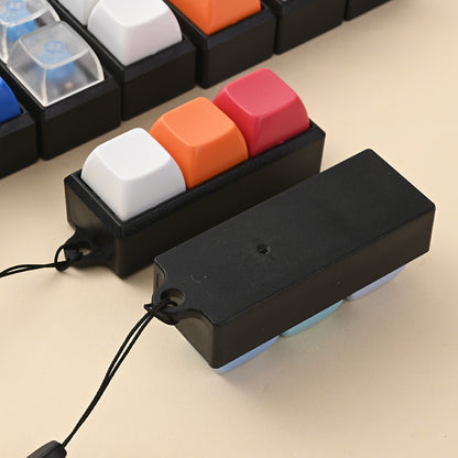 Keyboard Keychain 3-in-1 Button Finger Clicker Toys, Stress Relief Fidget Toys