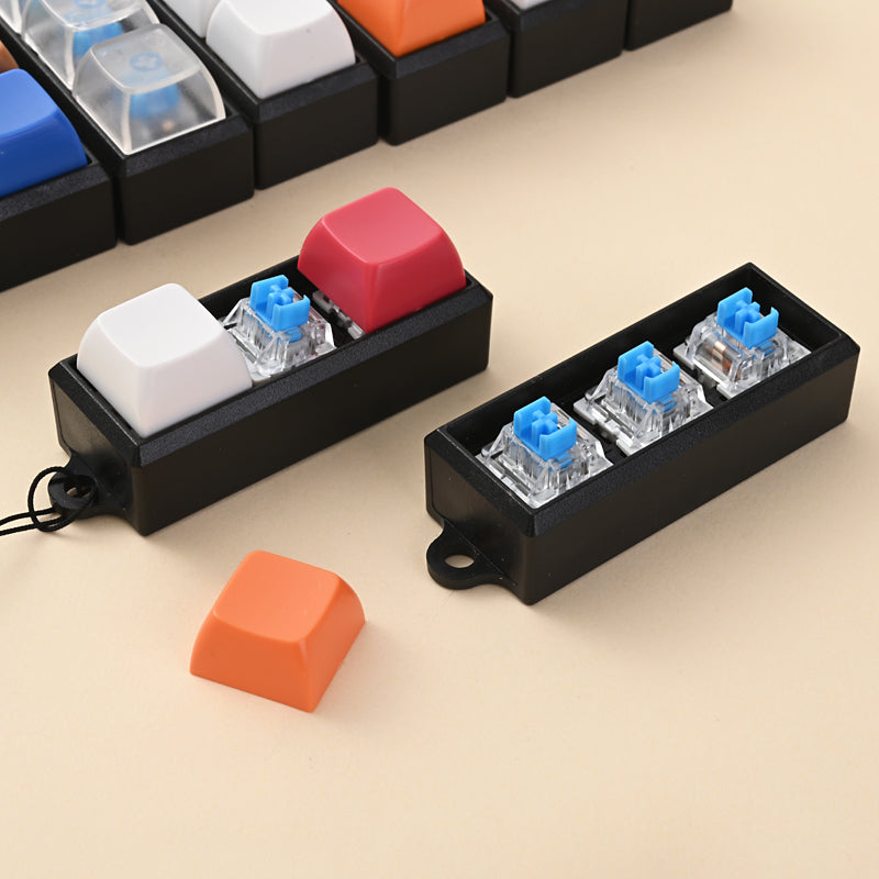 Keyboard Keychain 3-in-1 Button Finger Clicker Toys, Stress Relief Fidget Toys
