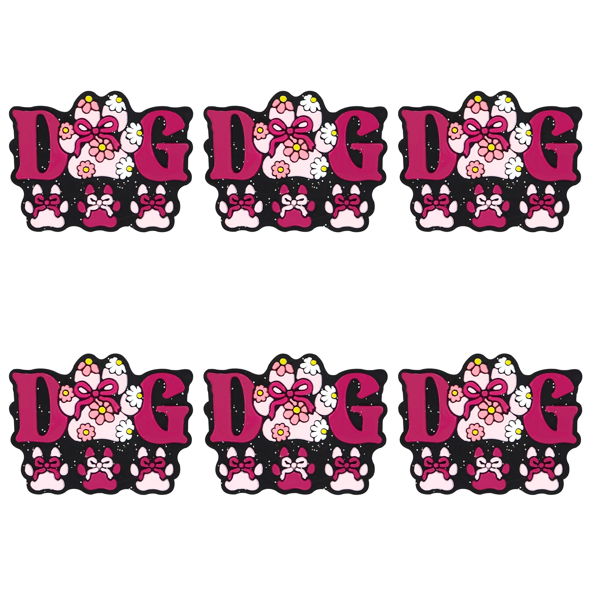 Dog Bow Glitter Focal