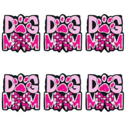 Dog Mom Checked Bow Focal