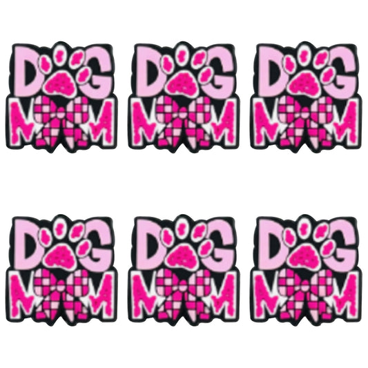 Dog Mom Checked Bow Focal