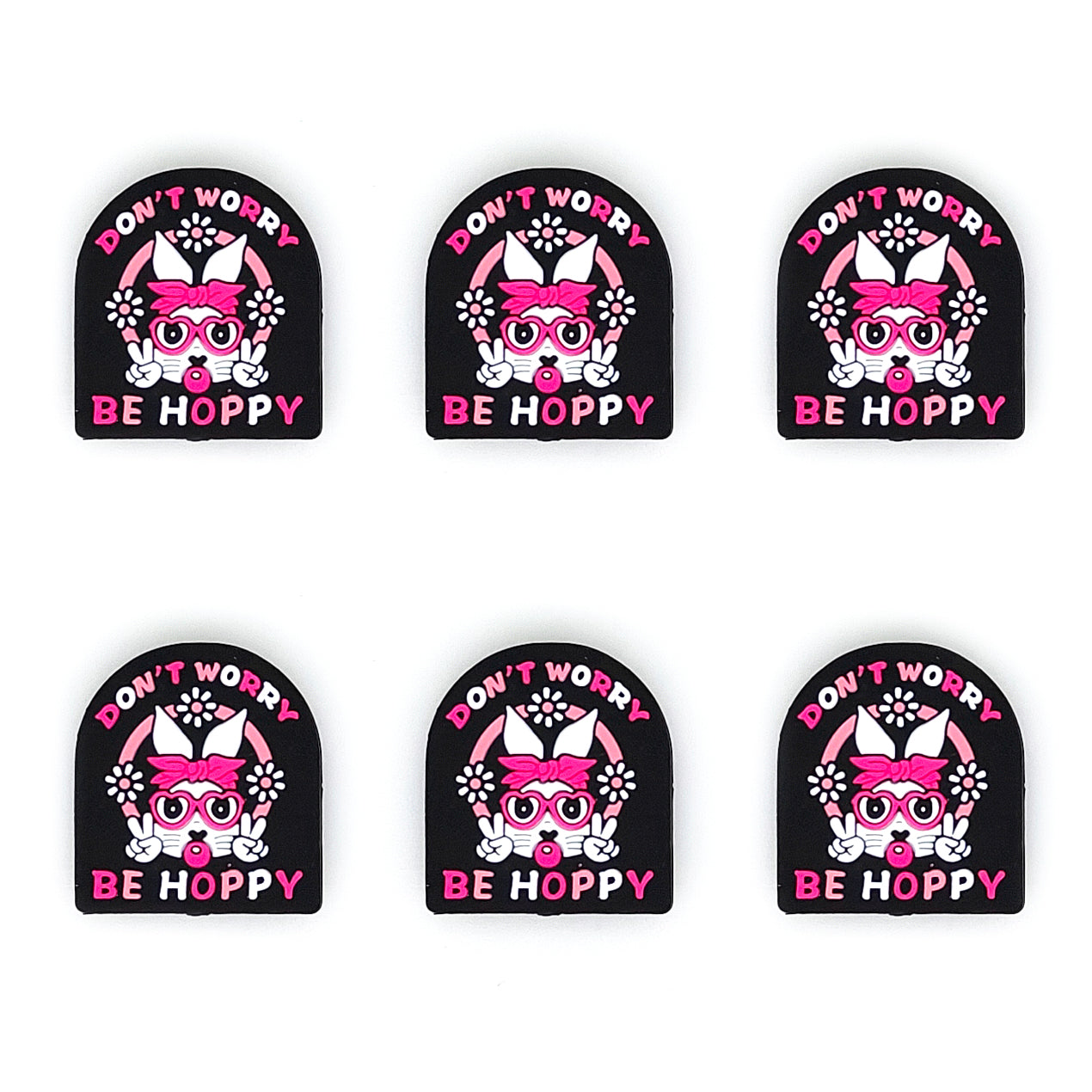 Don't Worry Be Hoppy Easter Silicone Focal Beads