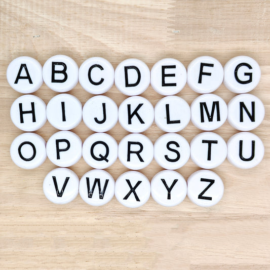 25mm Oversized Alphabet Acrylic Beads,Letter Beads,Personalized Accessories