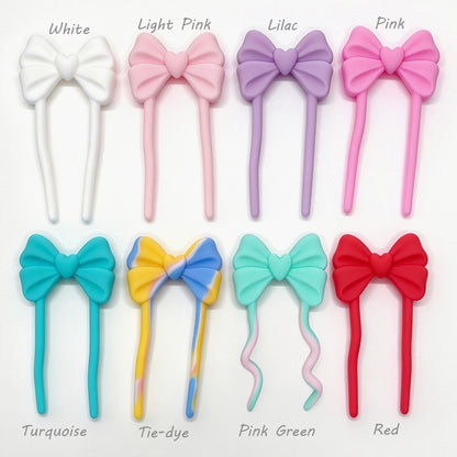 Bendable Wire Inside Silicone Posable Bow Focal