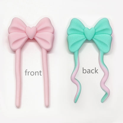 Bendable Wire Inside Silicone Posable Bow Focal