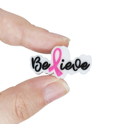 Believe Pink Ribbon Breast Cancer Awareness Focal