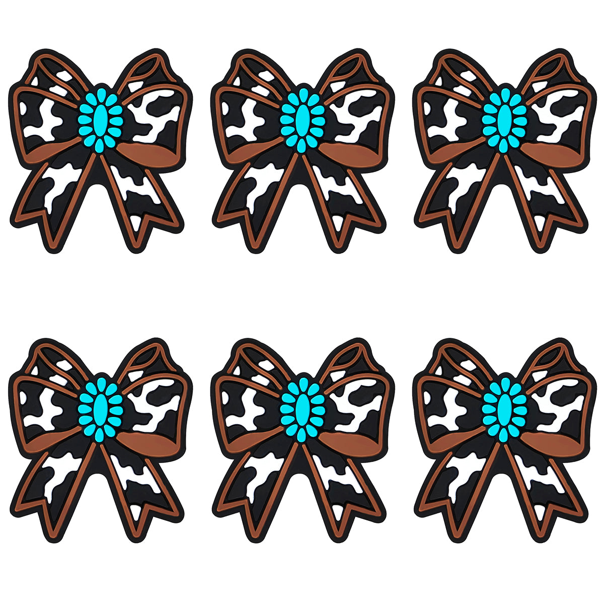 Western Turquoise Cow Bow Focal
