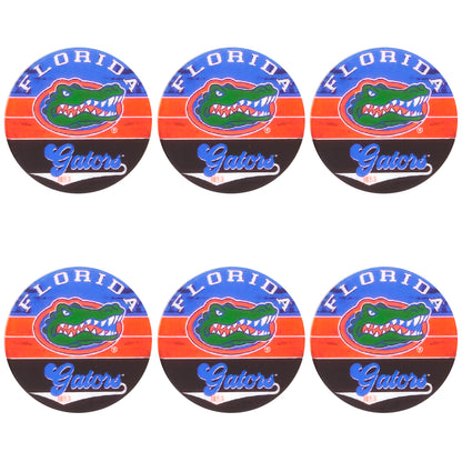 New Flat Round Print Silicone College Football Team Focal Beads