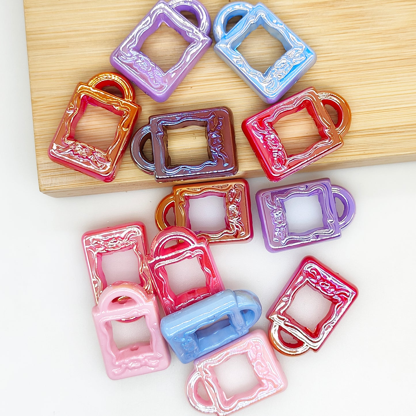 UV Acrylic Focal Frame Beads,Pen Beads,Acrylic Beads