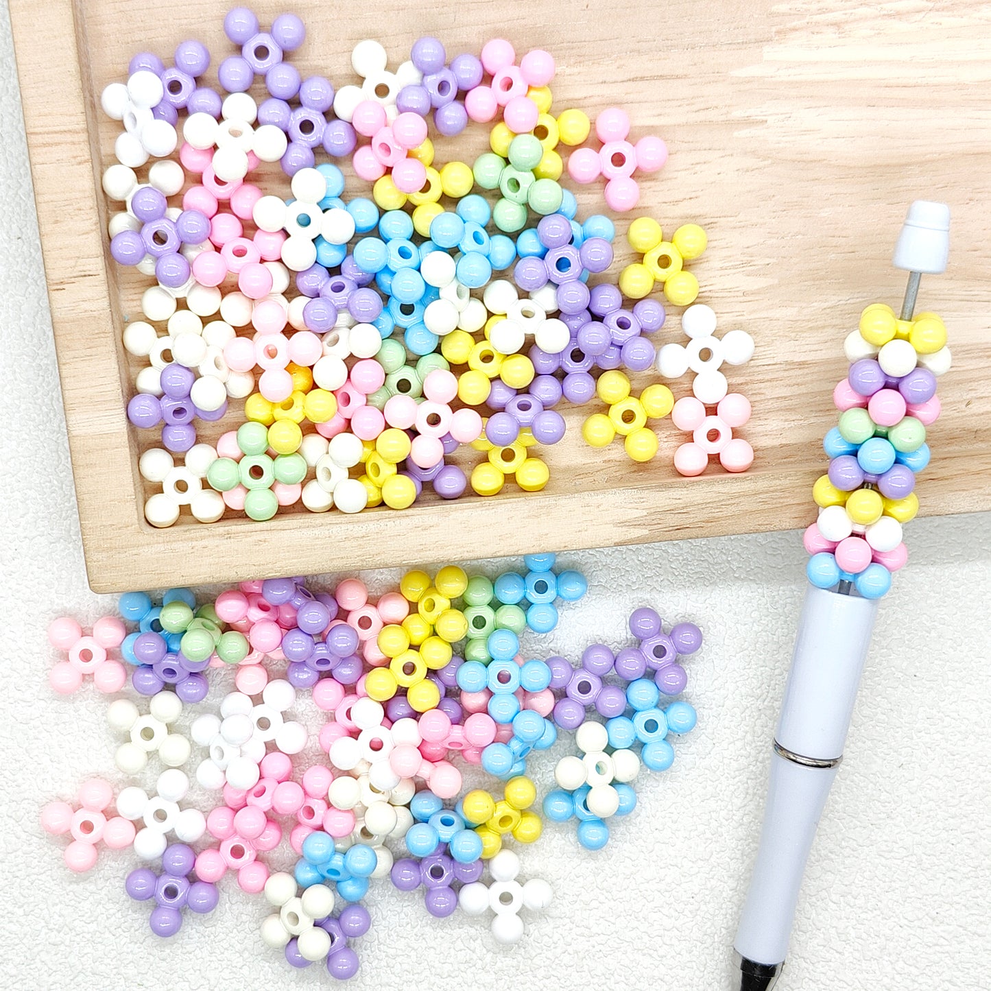 13mm Multicolor Acrylic Spacer Beads,Mini Spacer Beads For Jewelry Making