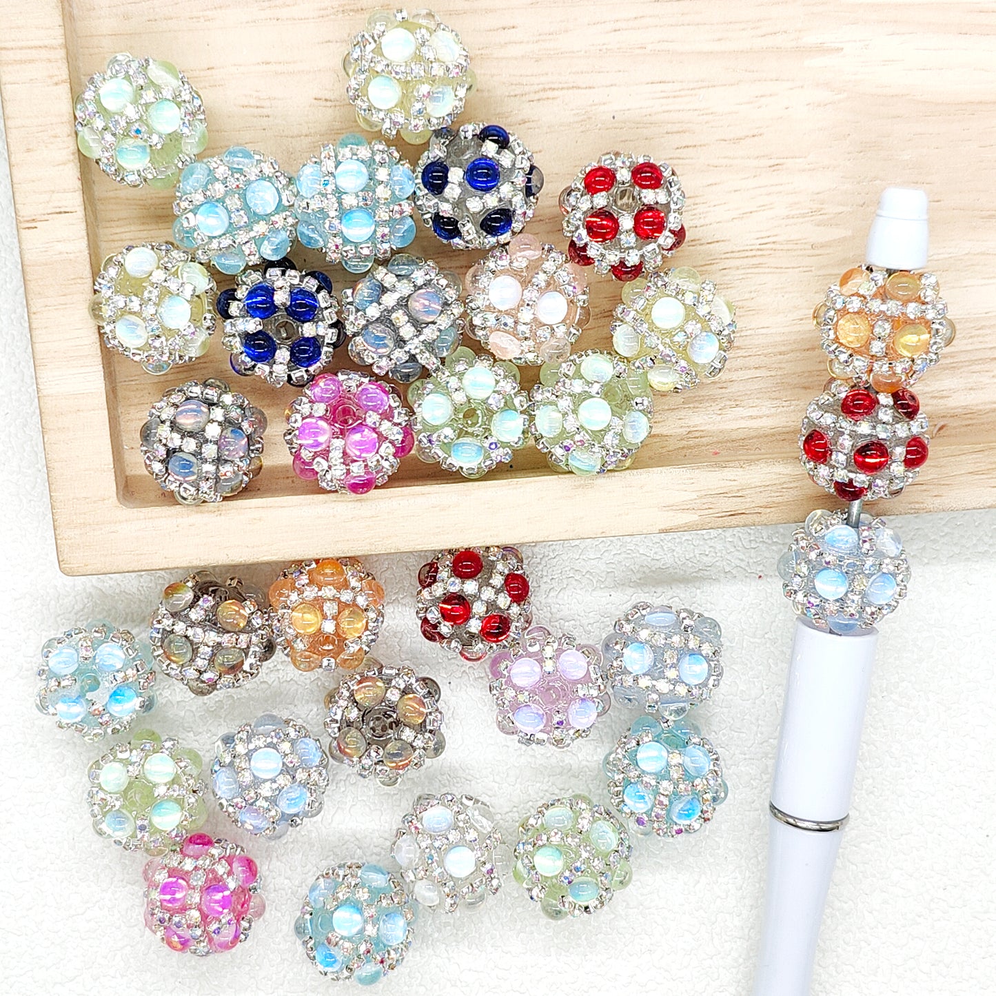 Bling Rhinestone Chain Gem Acrylic Beads For DIY Accessories