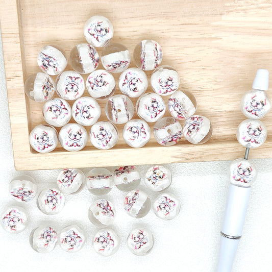 16mm Round Dog Acrylic Beads,Gumball Beads,Loose Bead