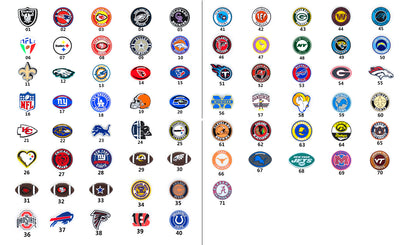 Football Team Focal Silicone Beads