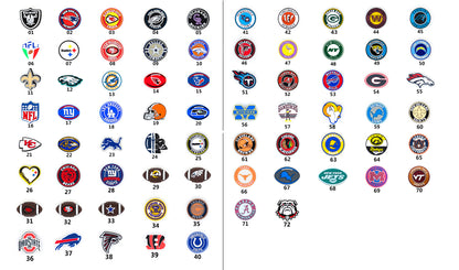 Football Team Focal Silicone Beads