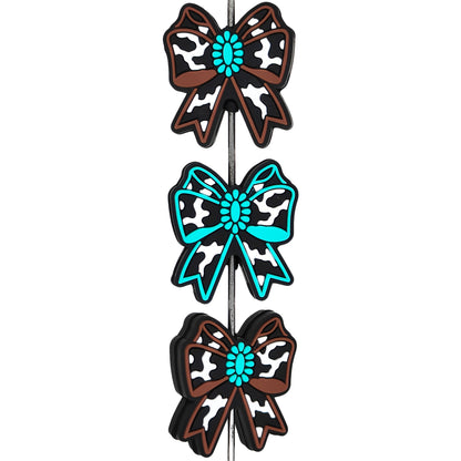 Western Turquoise Cow Bow Focal