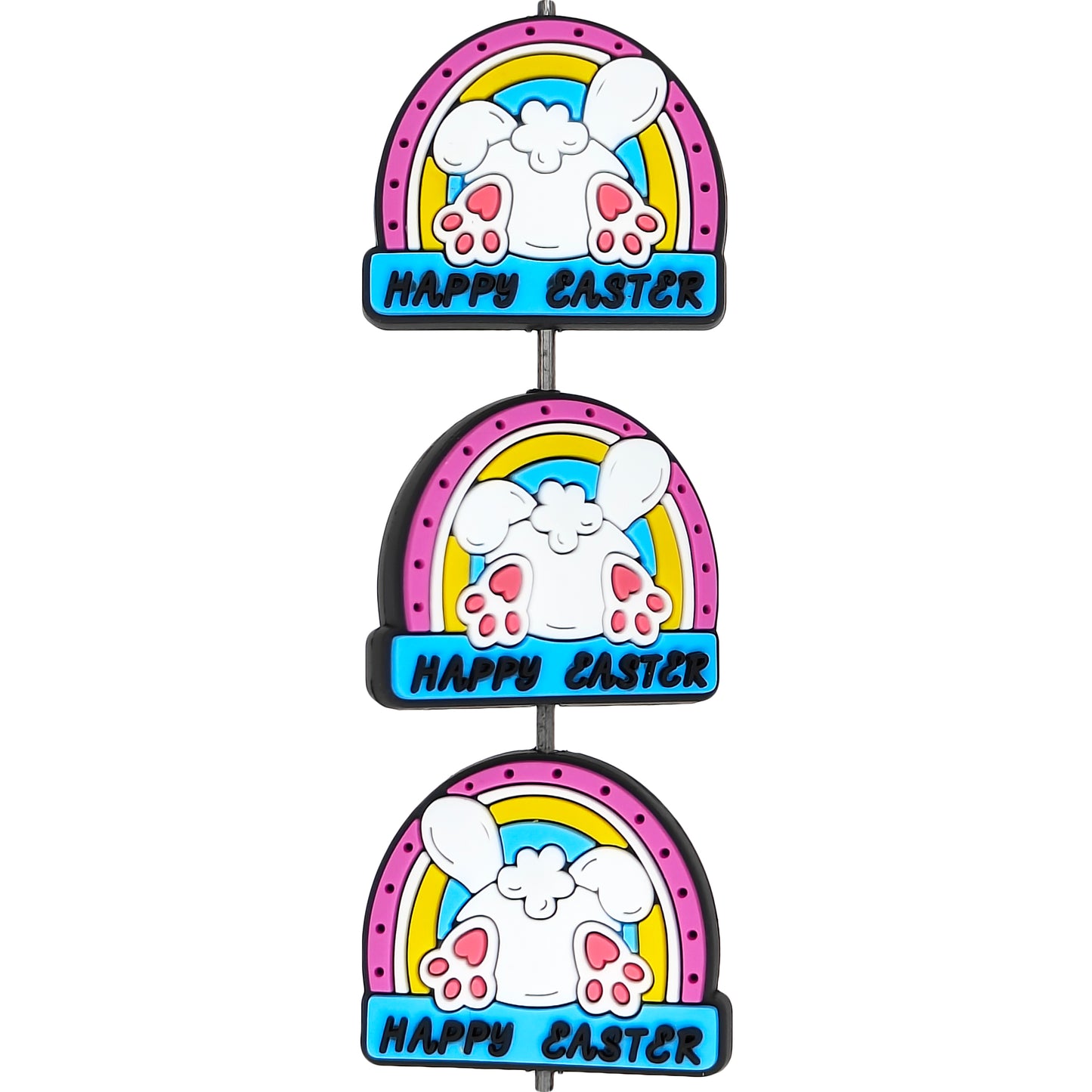 Happy Easter Rainbow Rabbit Focal