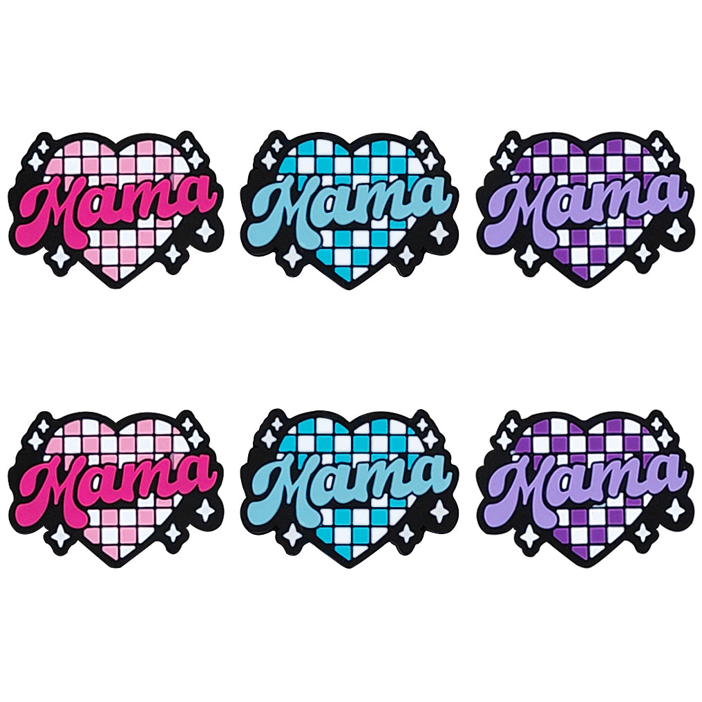 Mama Plaid Heart Focal