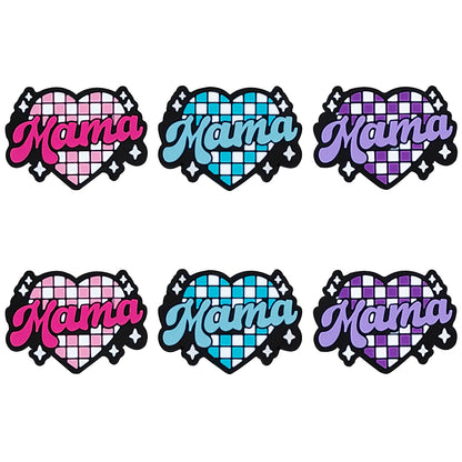 Mama Plaid Heart Focal