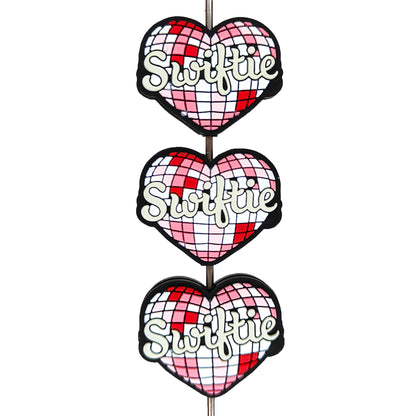 Heart Swiftie Silicone Focal Bead