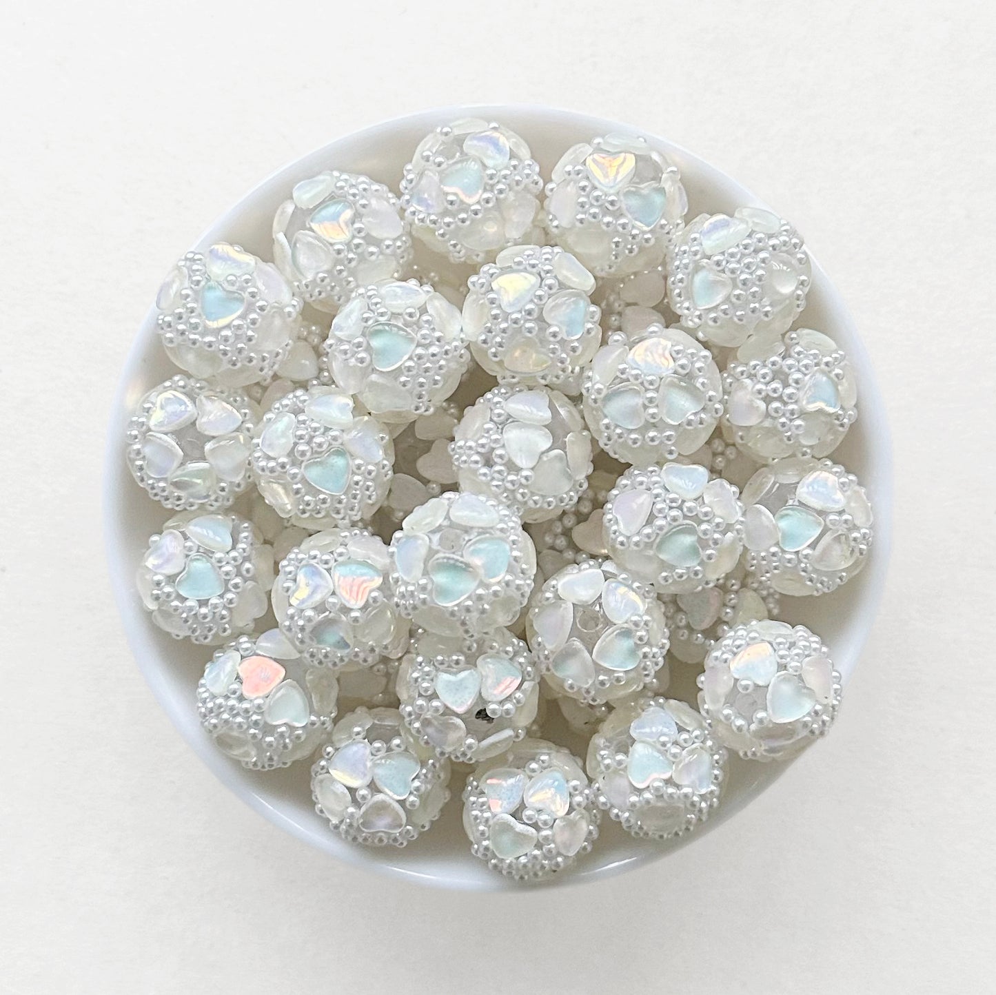 18mm Fancy Heart Pearl Ball,Acrylic Beads