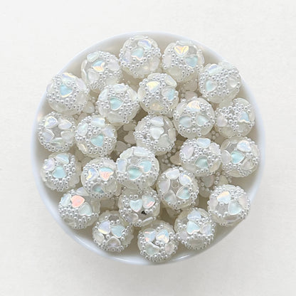 18mm Fancy Heart Pearl Ball,Acrylic Beads