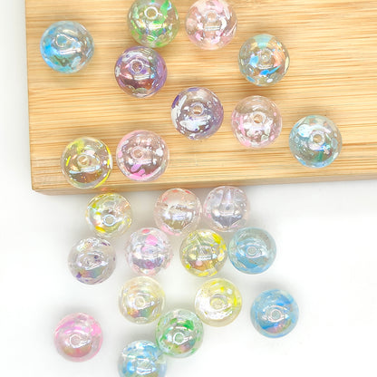 16mm UV Clear Splash Acrylic Loose Beads,Mix Gumball Beads