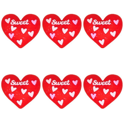 3D Valentines Sweet Heart Glittery Focal