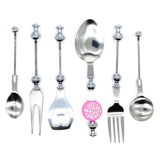 Mrbite Beadable Blank Stainless Steel Spoon/Fork/Bottle Opener 5Pcs/Lot