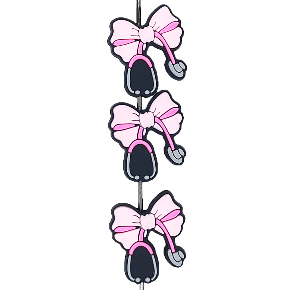 Stethoscope Pink Bow Nurse Focal