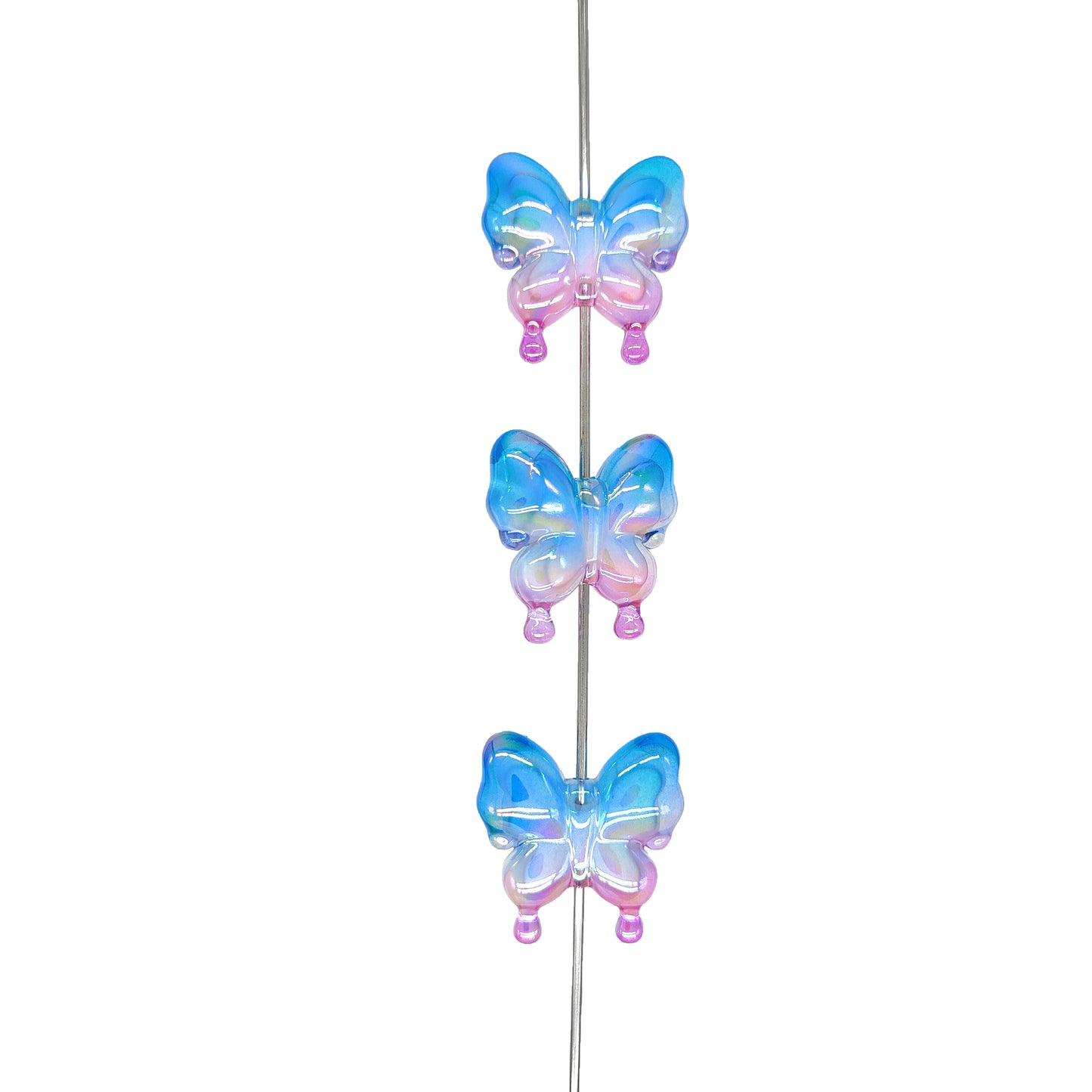 Iridescent Butterfly Focal Acrylic Beads