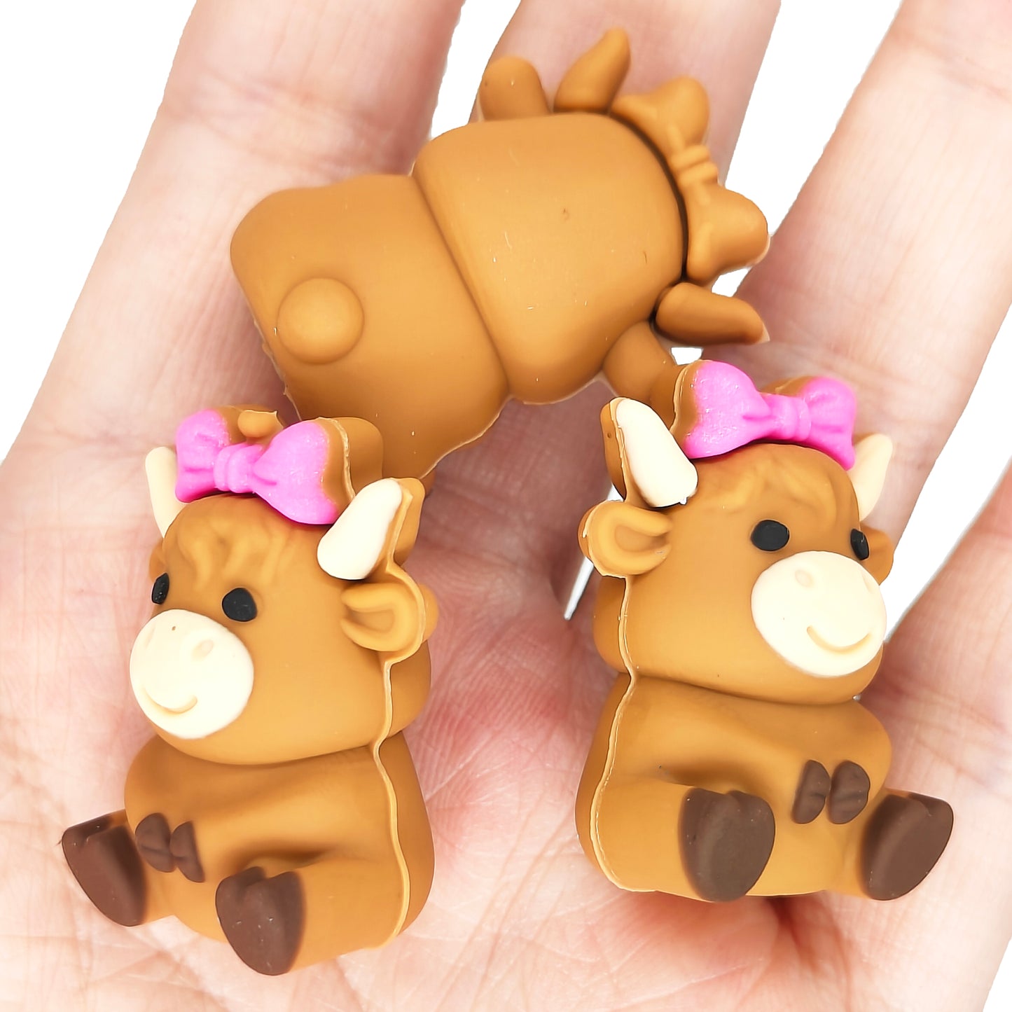 3D Highland Cow Bow Focal