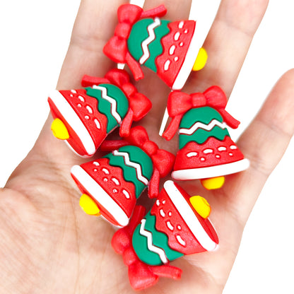 3D Christmas Bell Glitter Focal