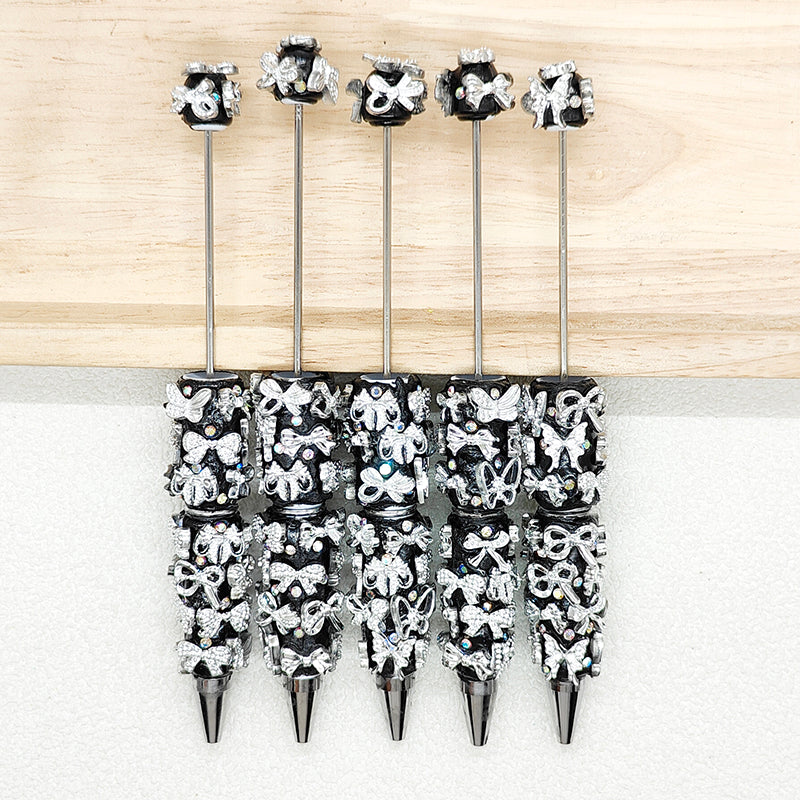 Fancy Bow Butterfly Metal Beadable Pen Bar Blank DIY