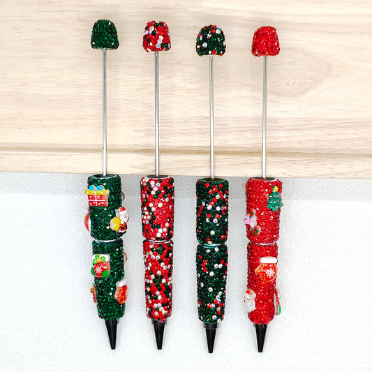 Fancy Christmas Beadable Pens,Crystal Clay Pen