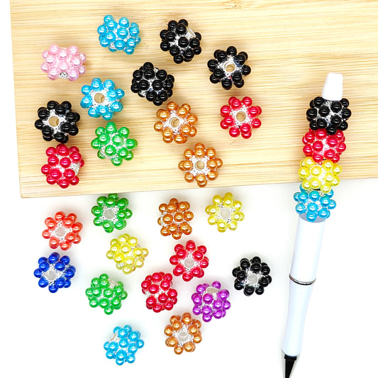 Fancy Pearl Metal Beads,Pen Focal Beads