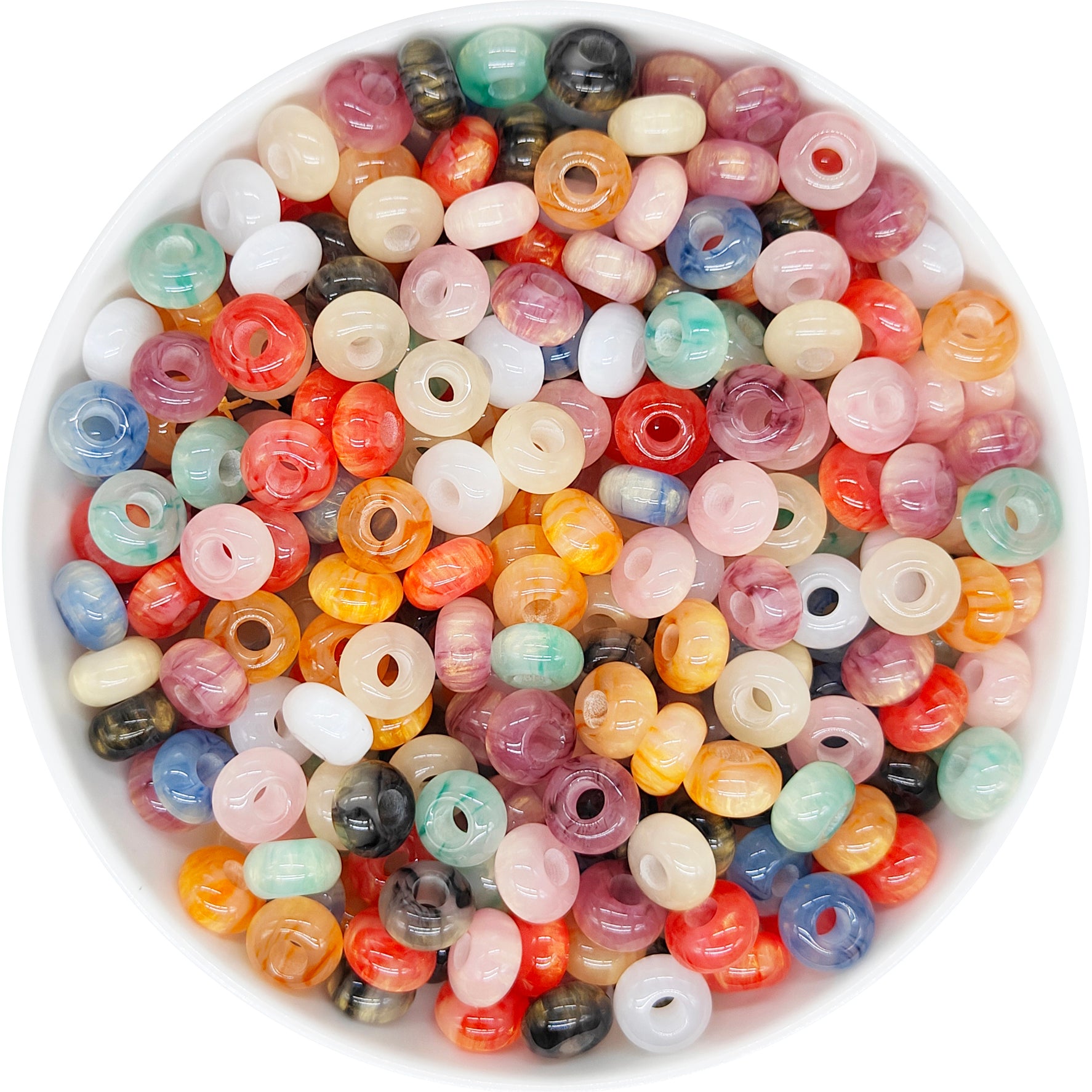 Flat Round Acrylic Beads,Abacus Large Hole Beads