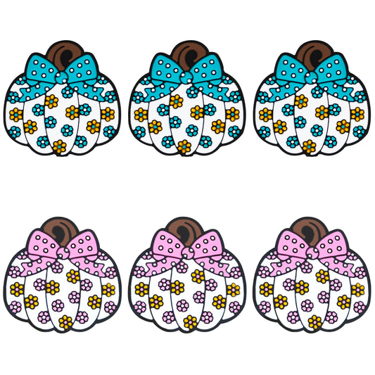 Floral Bow Pumpkin Focal