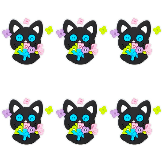 Flower Black Cat Focal