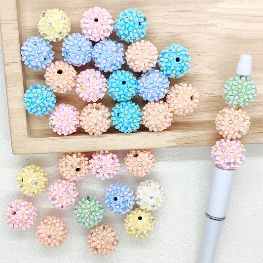 Flower Polymer Clay Beads Assorted Color,Fancy Floral Beads