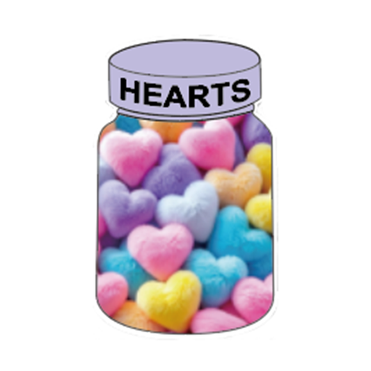 Fluffy Heart Jar Print Focal