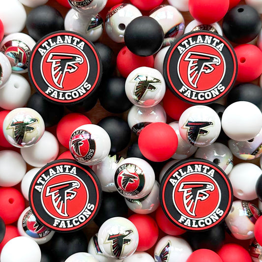 Football Team 48Pcs Mixed Lot Beads,Silicone Beads,Acrylic Beads