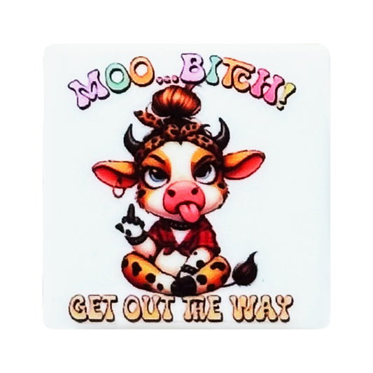 Funny Cow Moo Print Focal