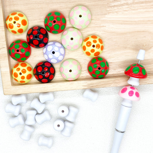 Funny Mushroom Acrylic Beads,Assorted Beads,Bead Jewelry