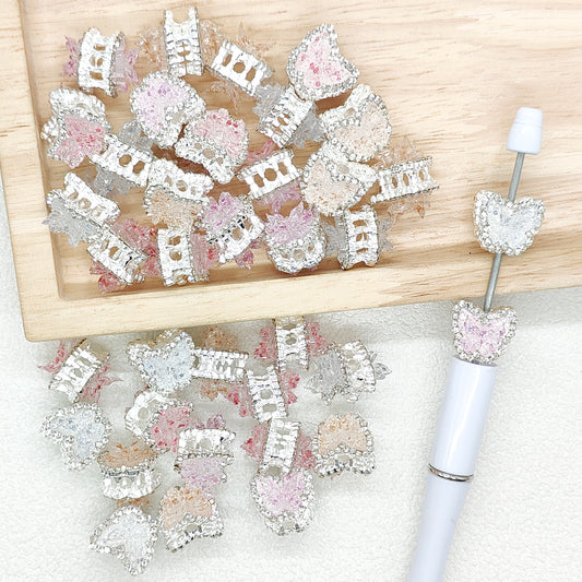 Glitter Butterfly Rhinestone Metal Beads,Fancy Beads